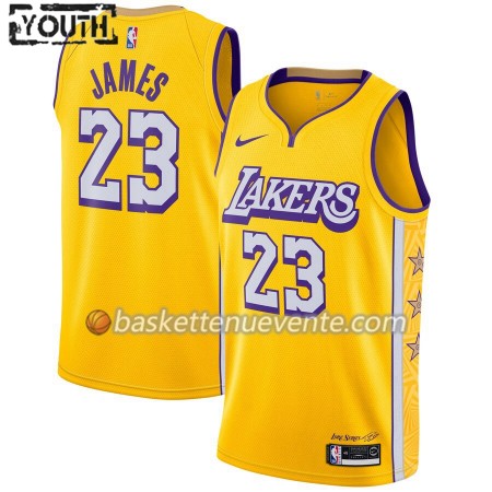 Maillot Basket Los Angeles Lakers LeBron James 23 2019-20 Nike City Edition Swingman - Enfant